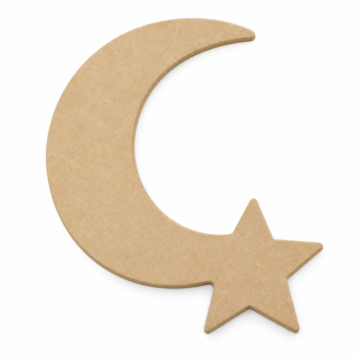 Moon and Star unfinished MDF cutout