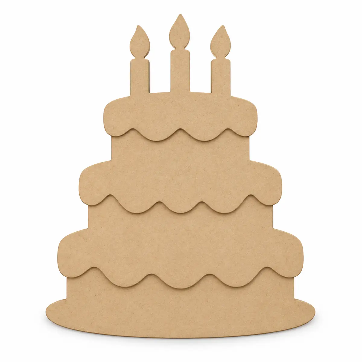 Birthday Cake unfinished MDF cutout