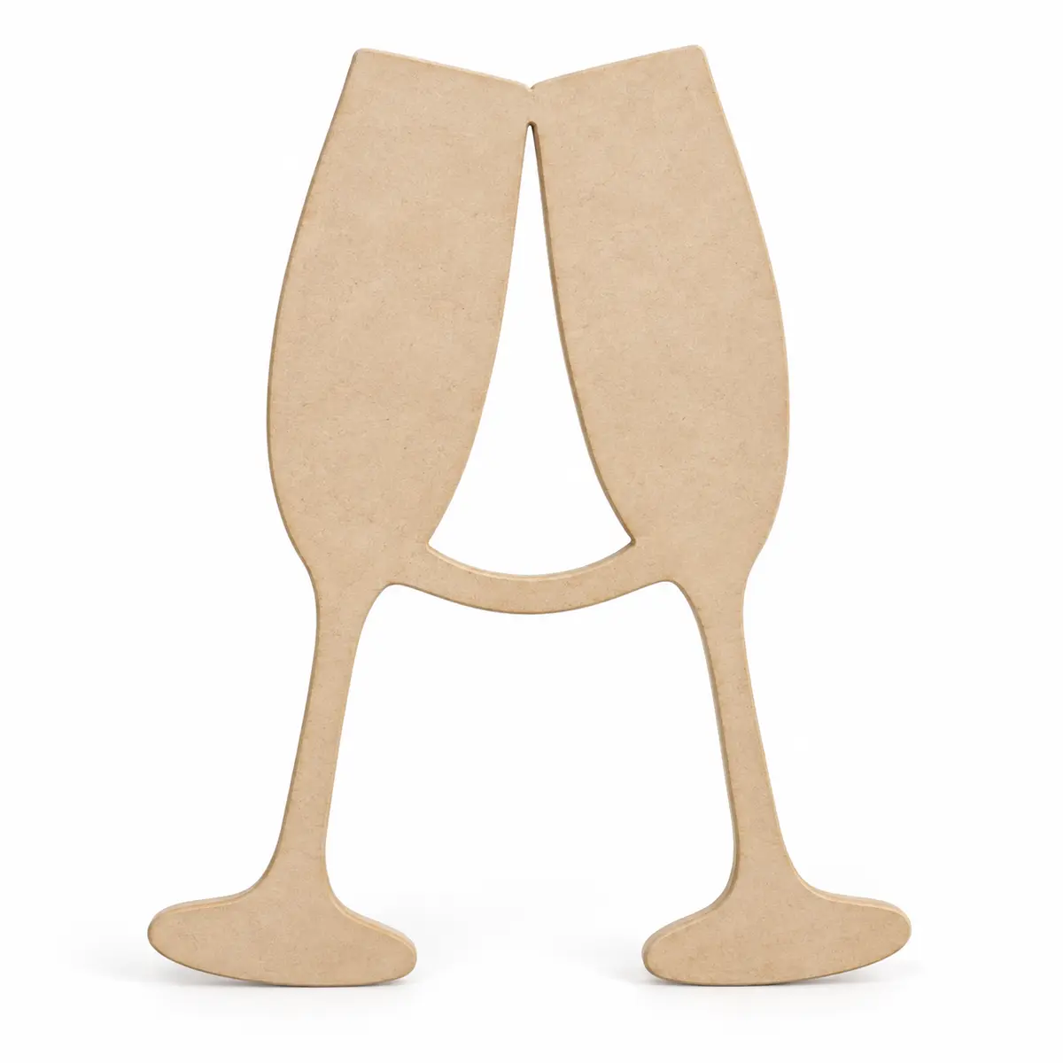 Champagne Toast unfinished MDF cutout