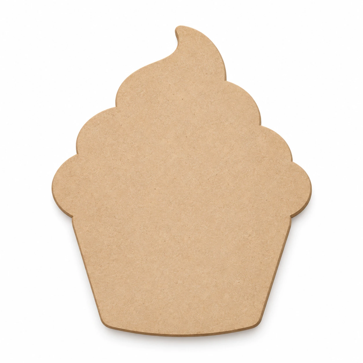 Cupcake unfinished MDF cutout