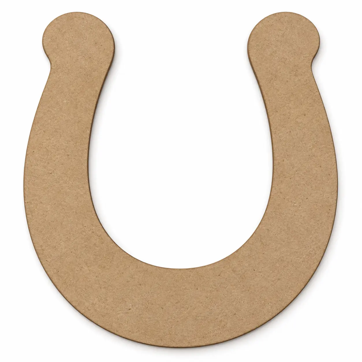 Horseshoe unfinished MDF cutout