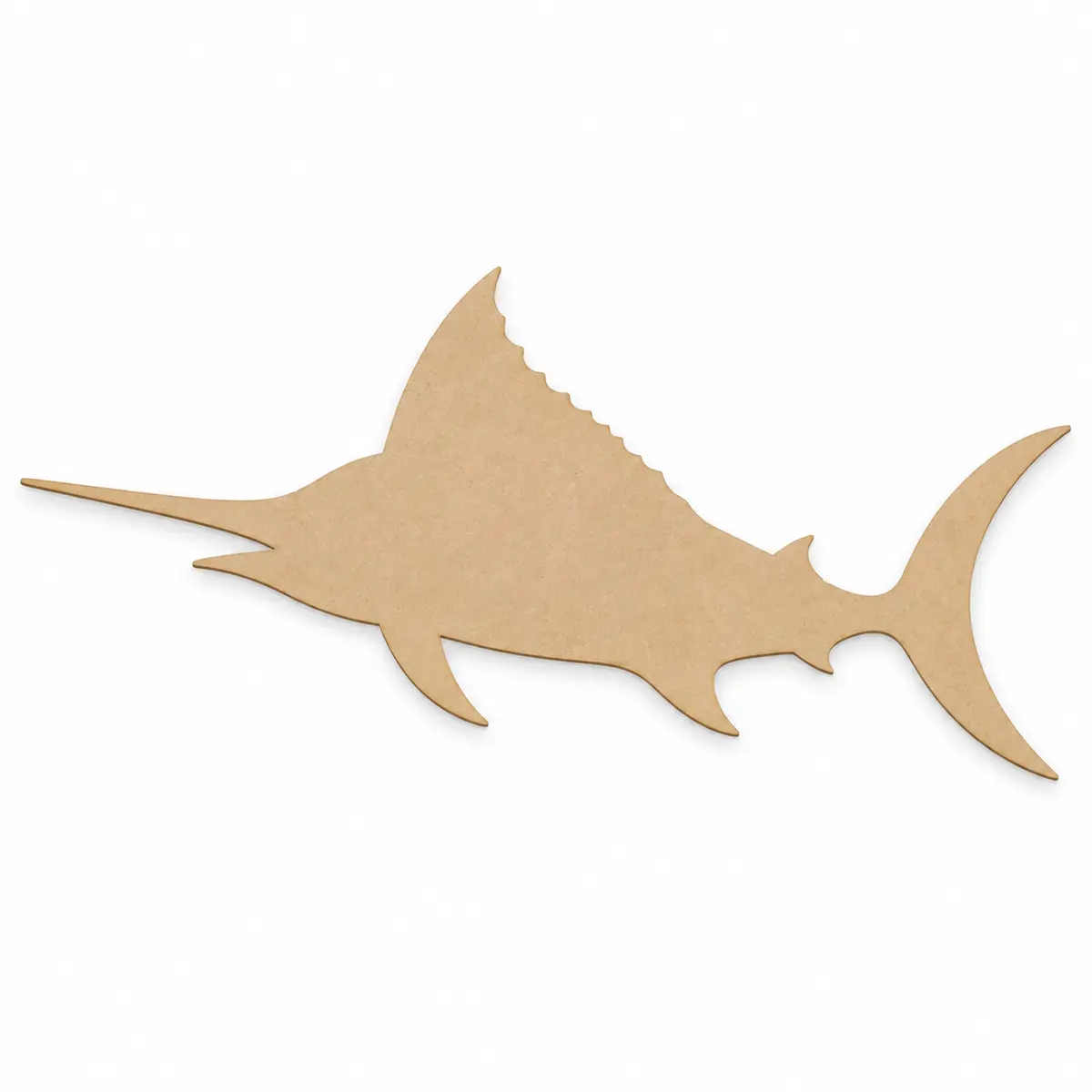 Marlin unfinished MDF cutout