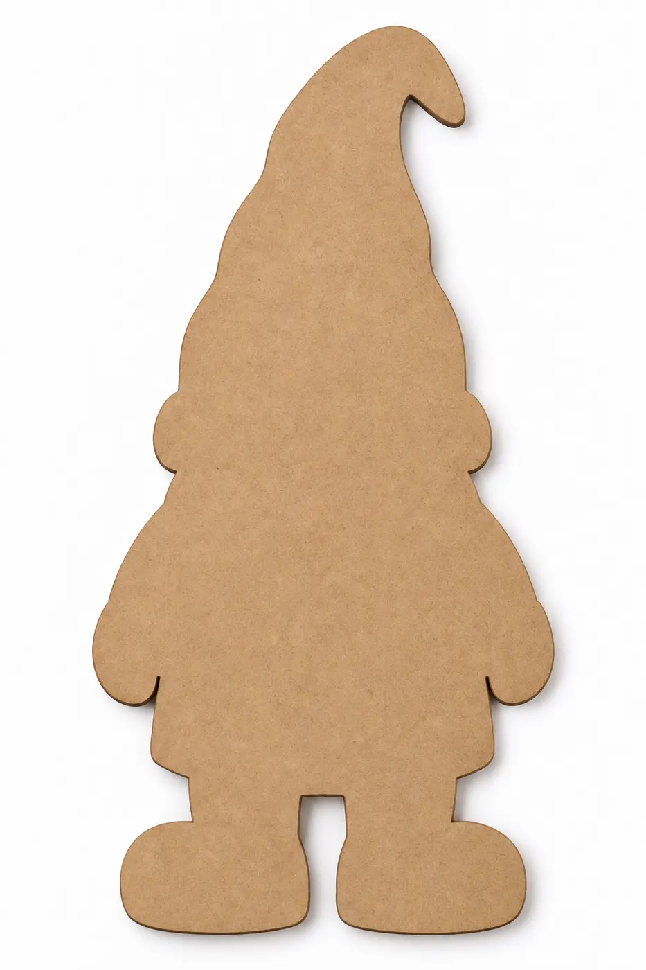 Solid Garden Gnome unfinished MDF cutout