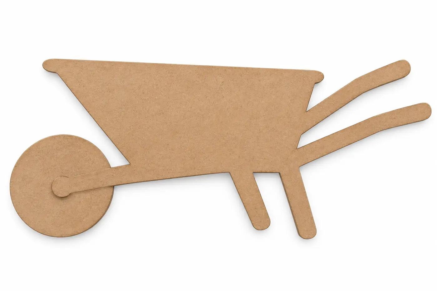 Wheelbarrow unfinished MDF cutout