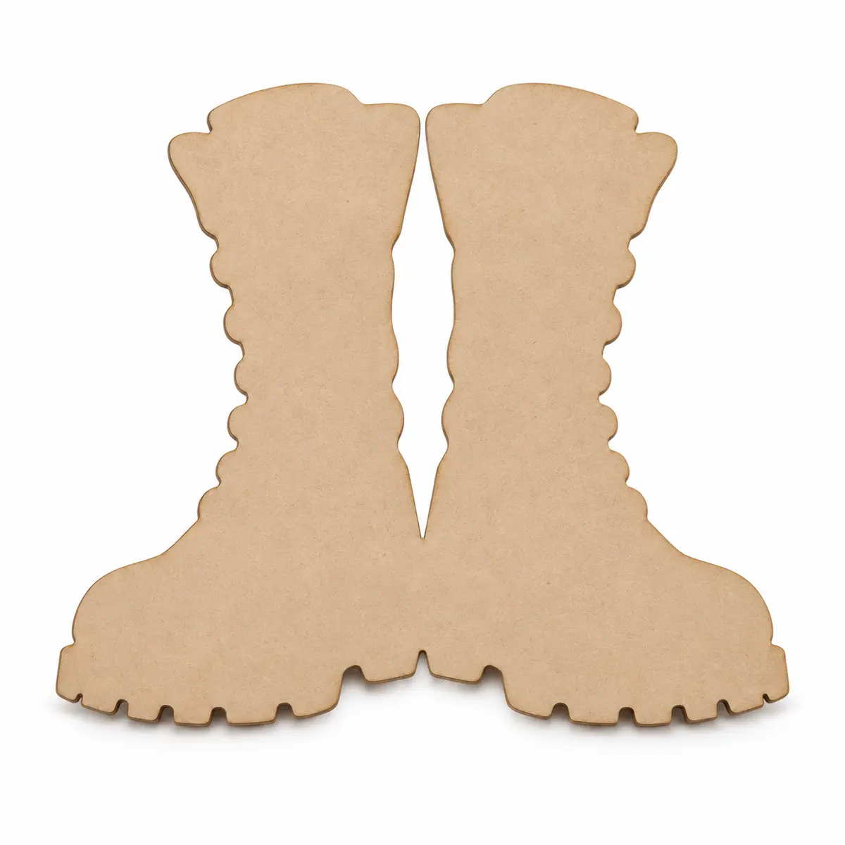 Combat Boots unfinished MDF cutout