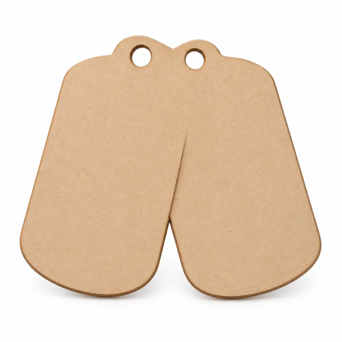 Military Dog Tags unfinished MDF cutout