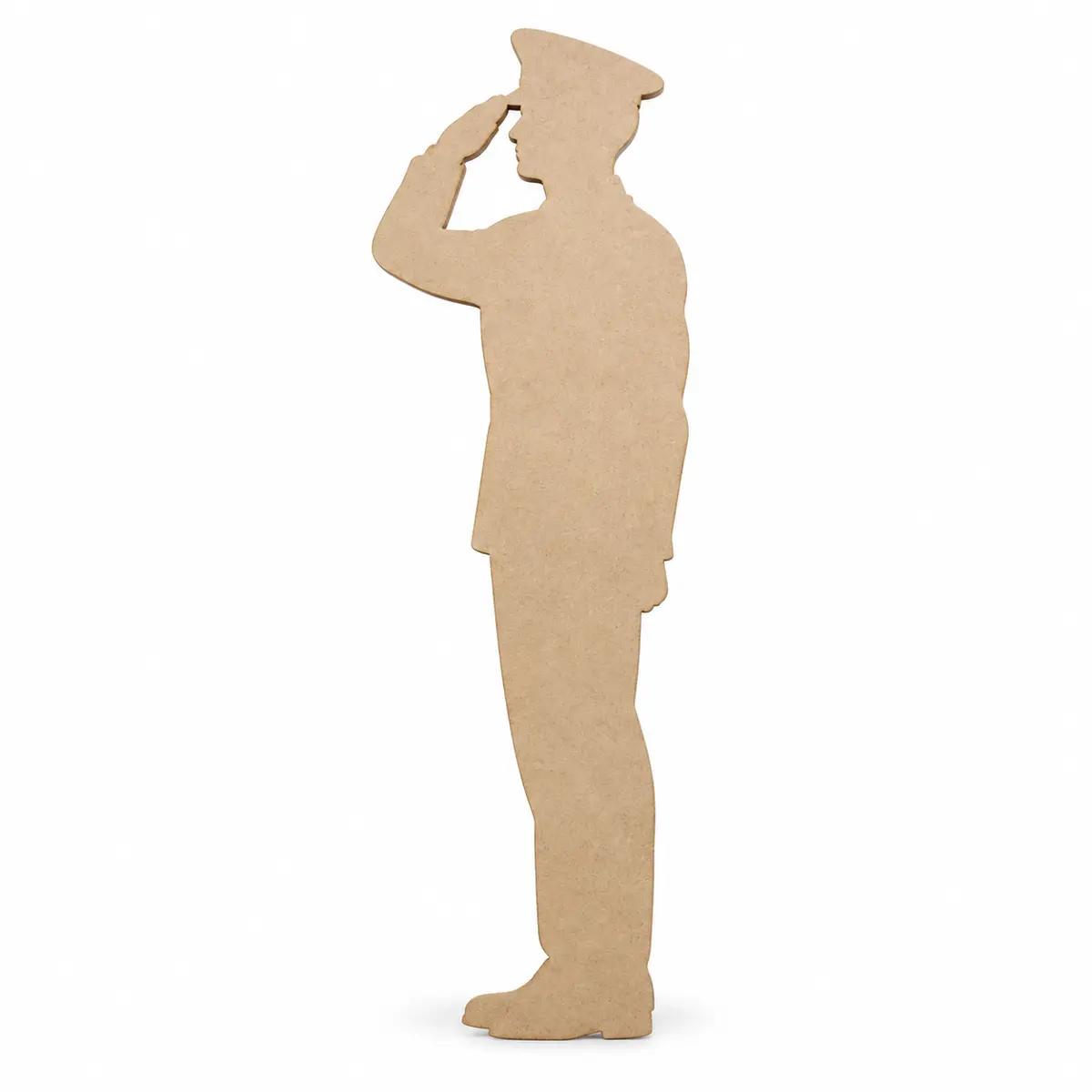 Saluting Service Member unfinished MDF cutout
