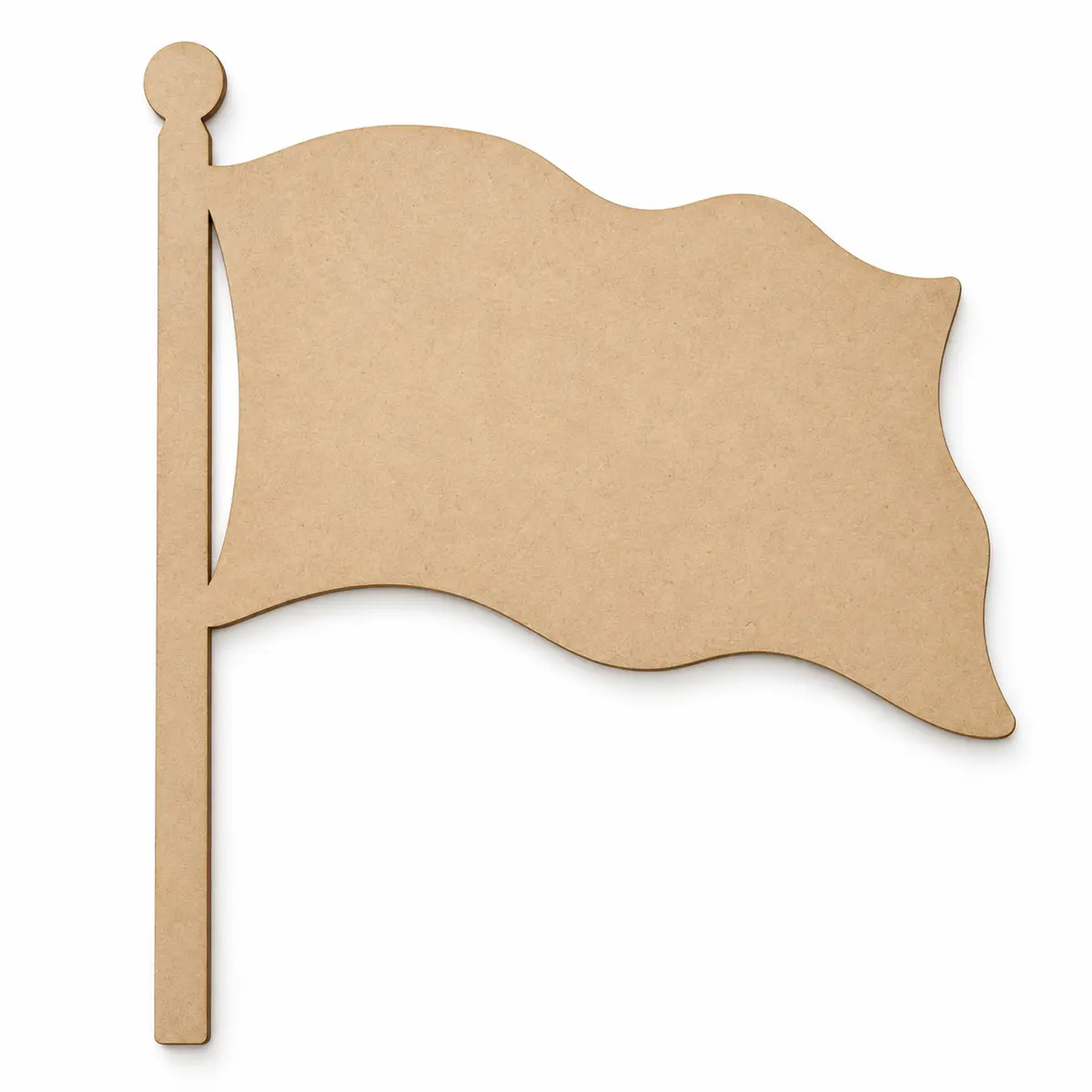 Waving Flag unfinished MDF cutout