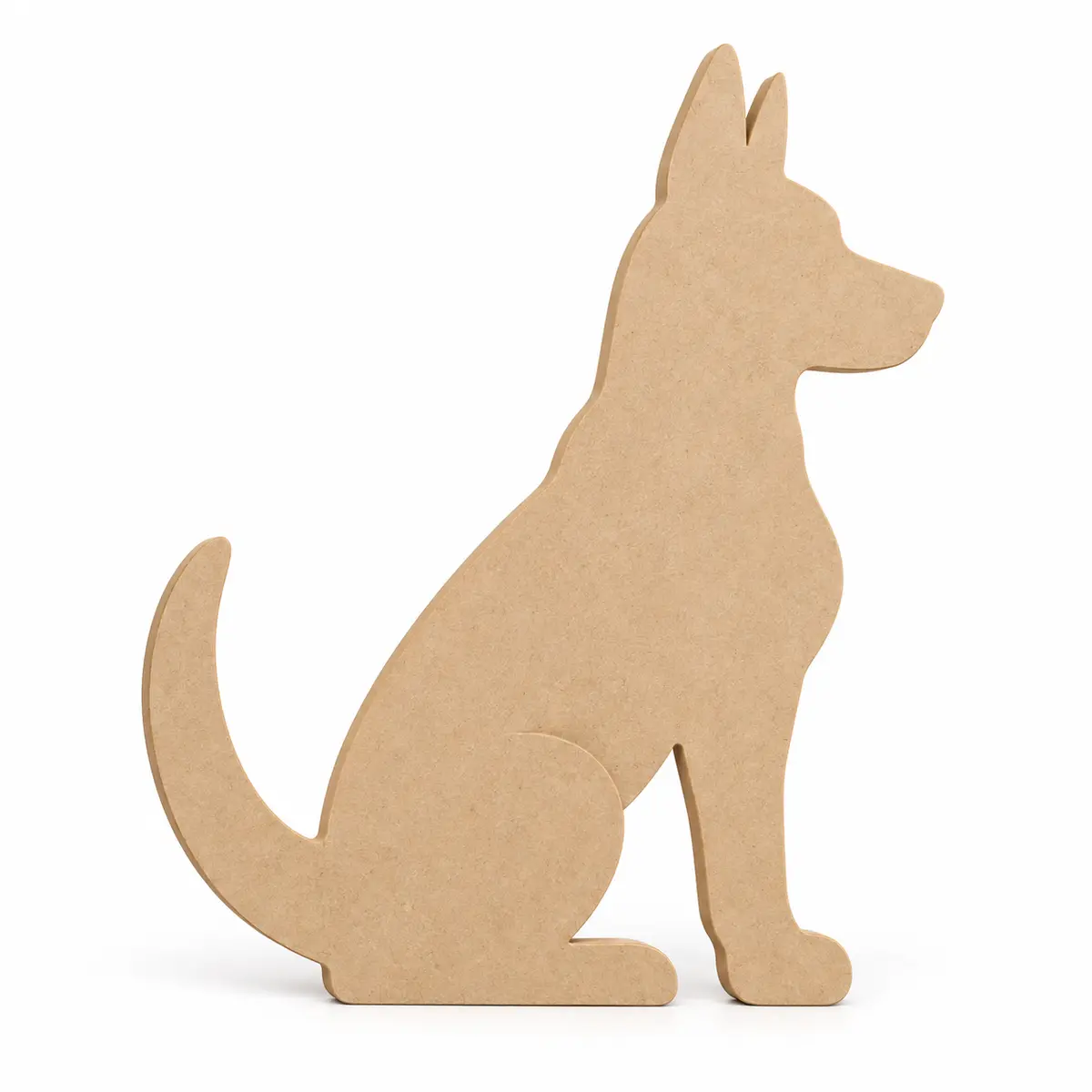 Sitting Dog unfinished MDF cutout