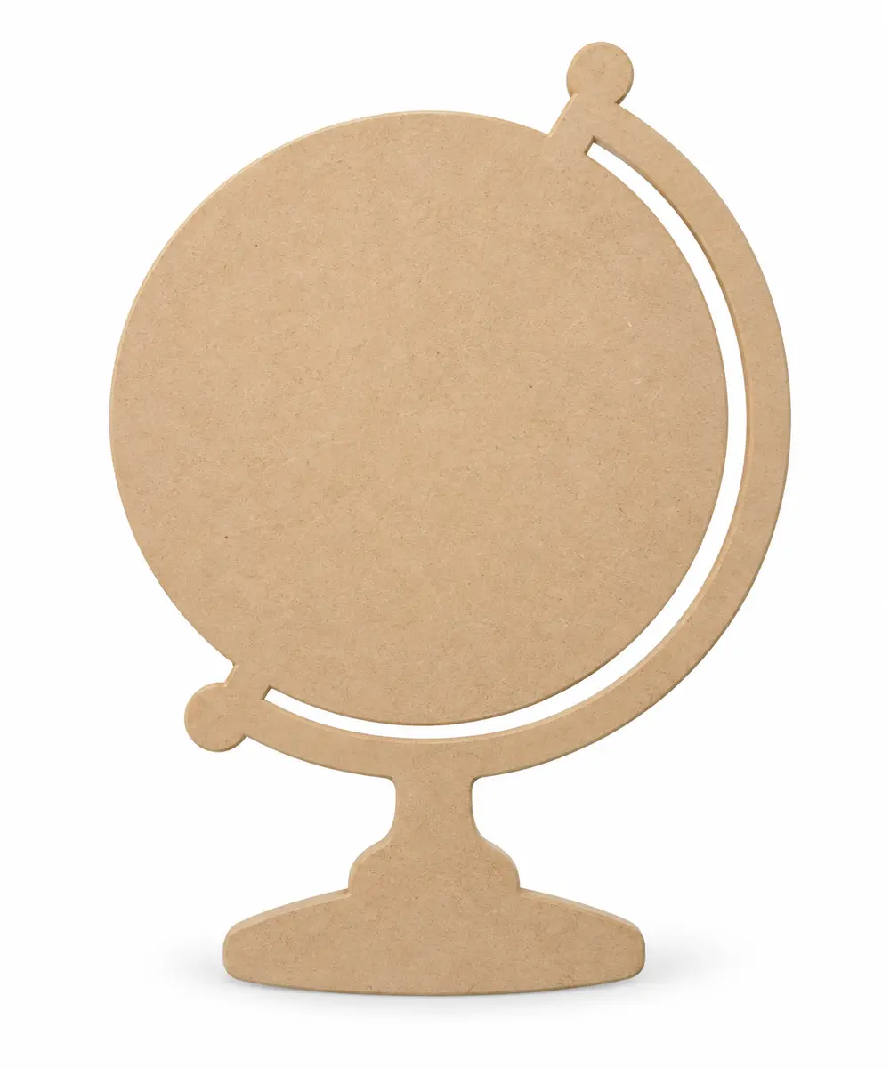 Classroom Globe unfinished MDF cutout