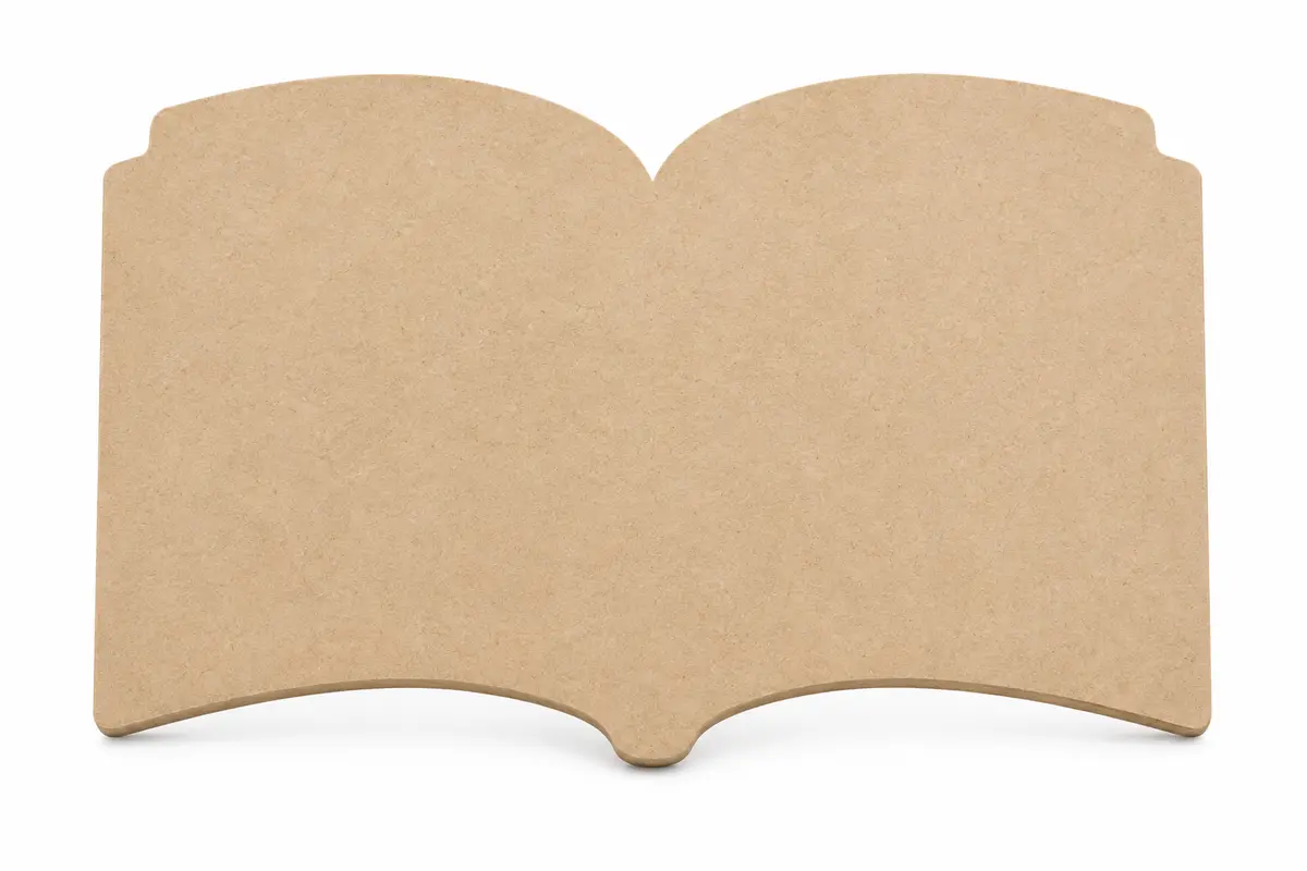 Open Book unfinished MDF cutout