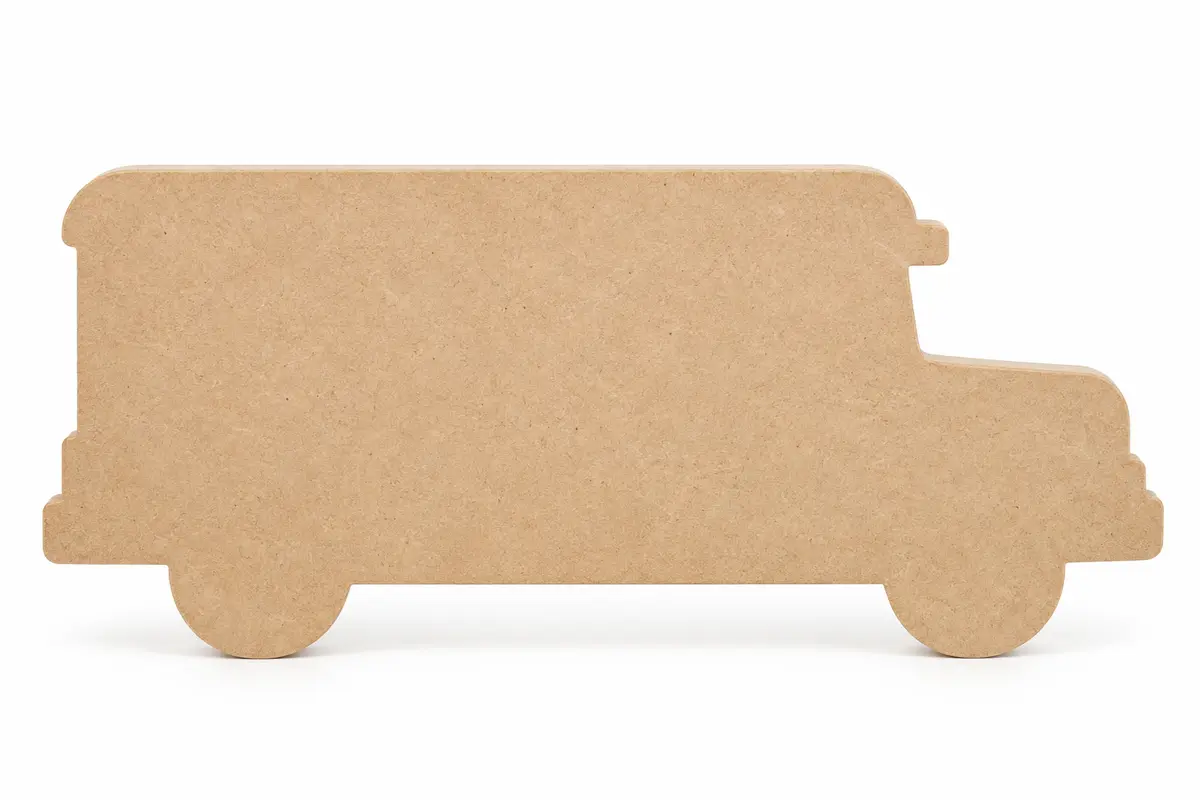 School Bus unfinished MDF cutout